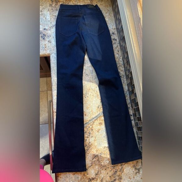 Express midrise flare, skyscraper jeans with a cute split at the ankles - Picture 5 of 8